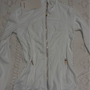 Lululemon white & gold Define Jacket